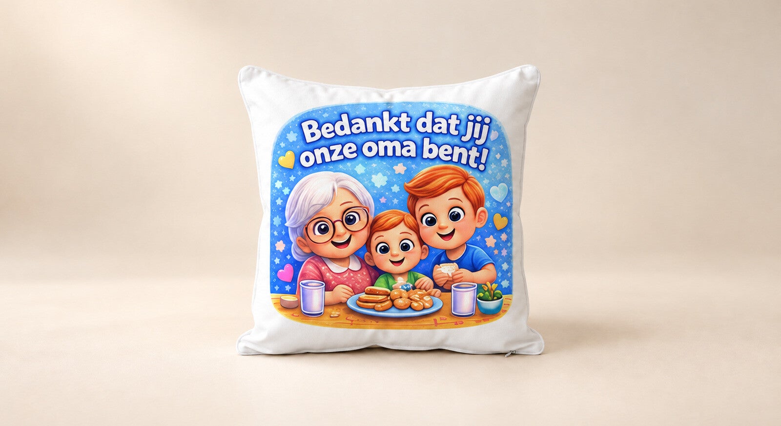 Kussen voor Omadag: Bedankt dat jij onze oma bent