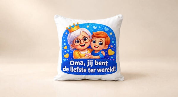 Kussen voor Omadag: Oma, jij bent de liefste ter wereld