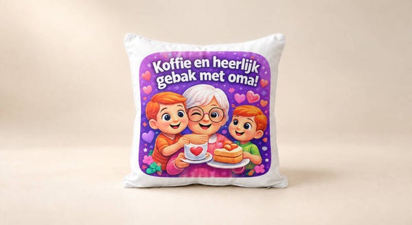 Kussen voor Omadag: Koffie en heerlijk gebak met oma