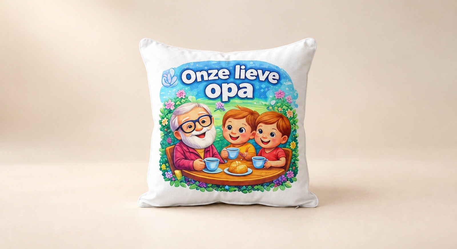 Kussen voor Opadag: Onze lieve opa