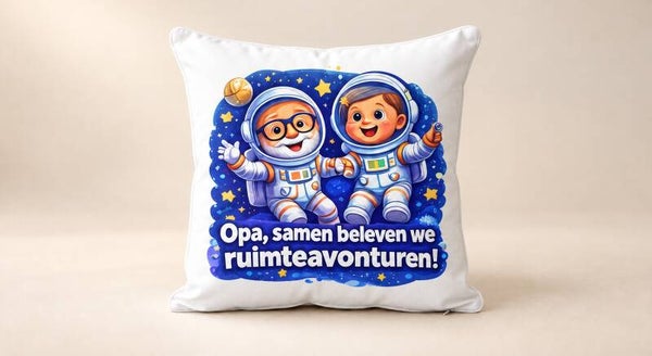Kussen voor Opadag: Opa, samen beleven we ruimteavonturen!