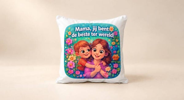 Kussen voor Moederdag: Mama, jij bent de beste ter wereld!