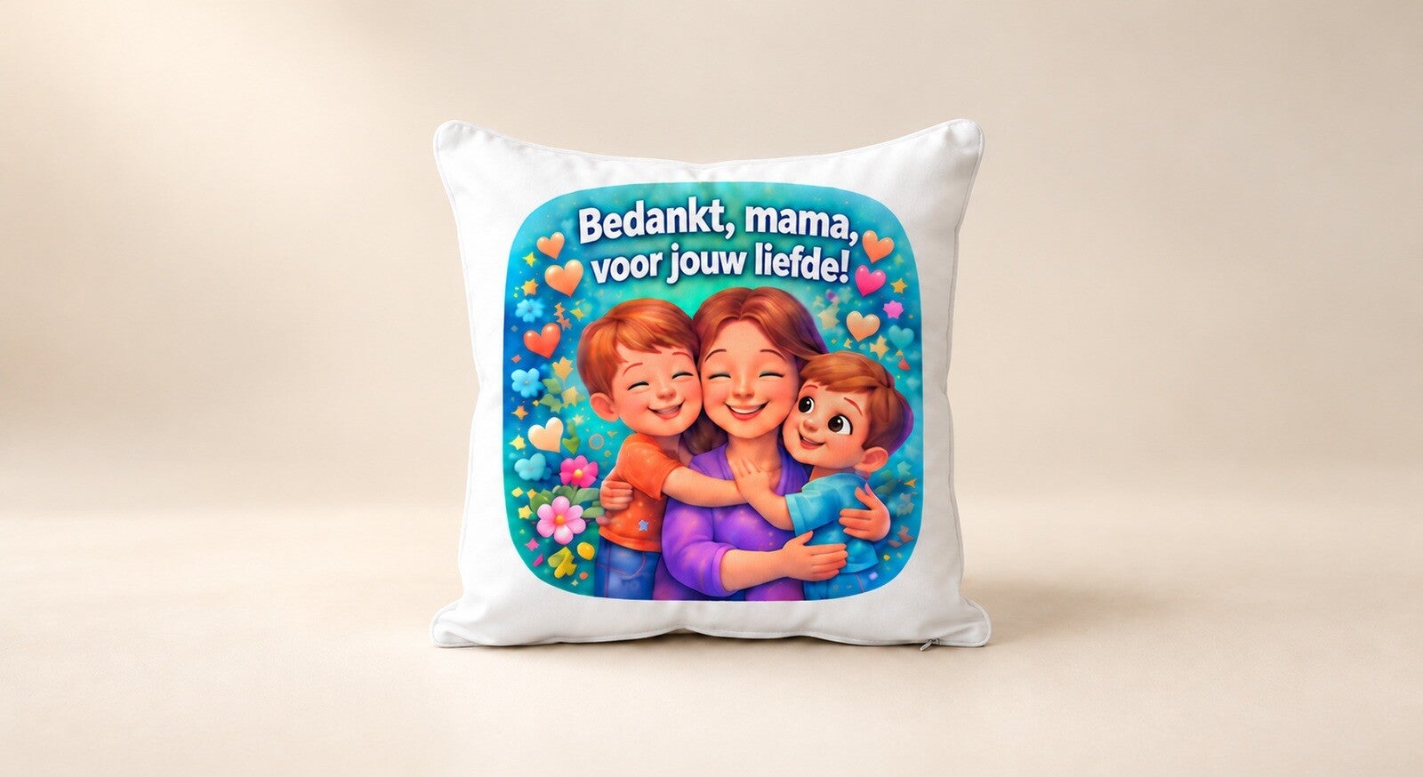 Kussen voor Moederdag: Bedankt, mama, voor jouw liefde!