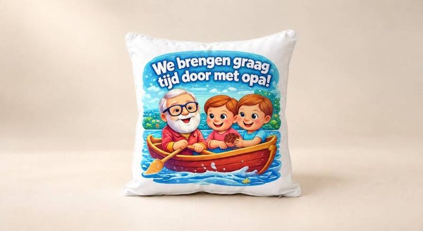 Kussen voor Opadag: We brengen graag tijd door met opa!