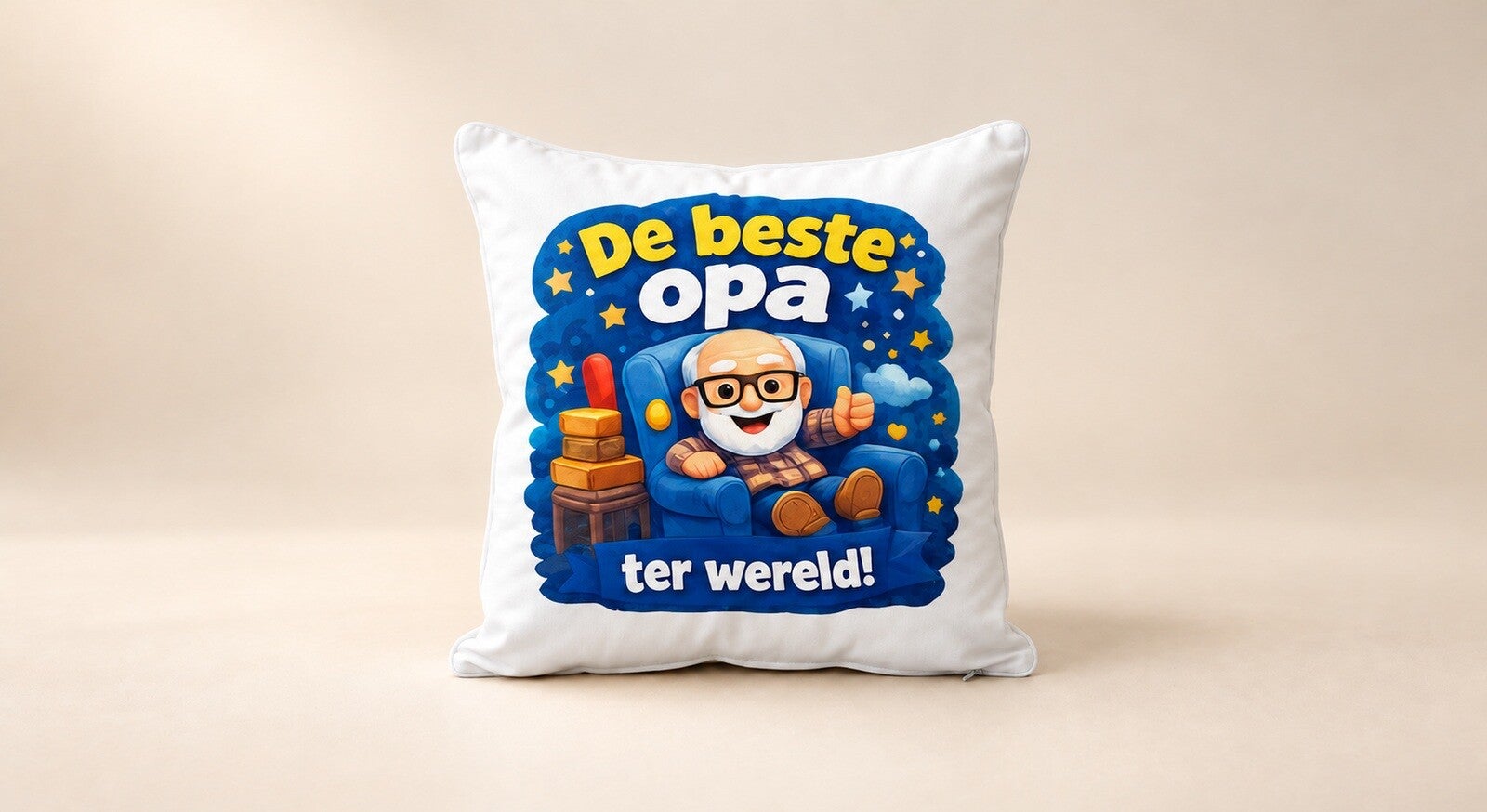 Kussen voor Opadag: De beste opa ter wereld!