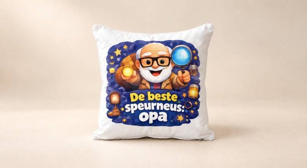 Kussen voor Opadag: De beste speurneus: opa