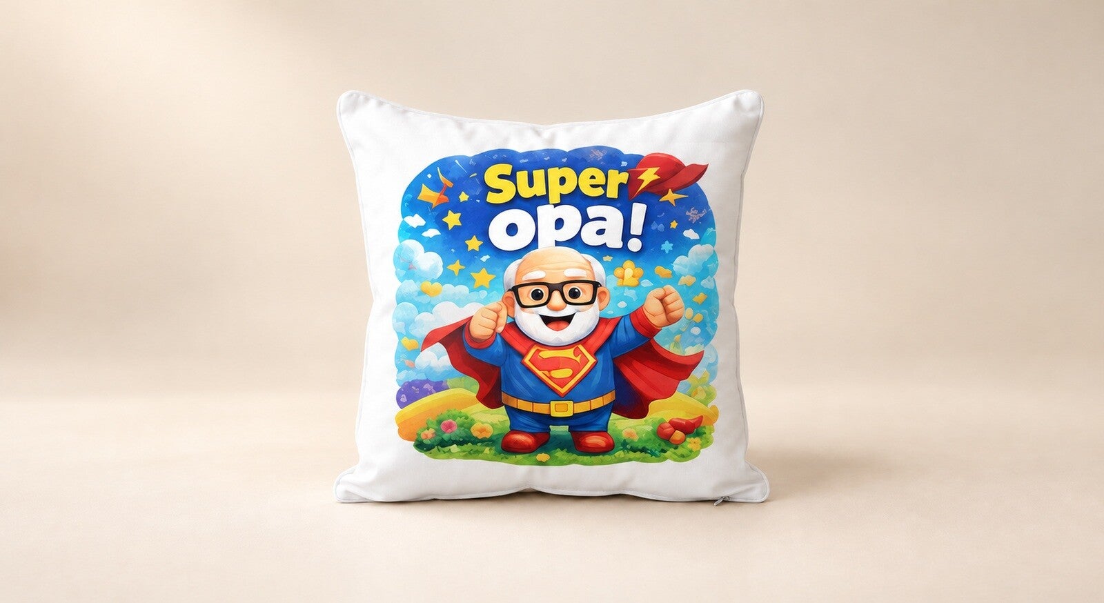 Kussen voor Opadag: Super OPA!