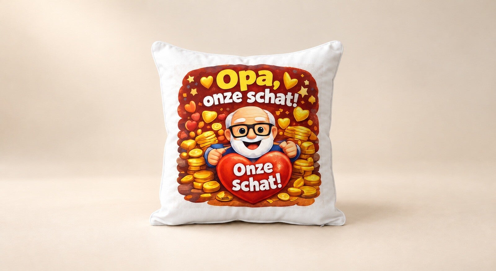 Kussen voor Opadag: Opa, onze schat!