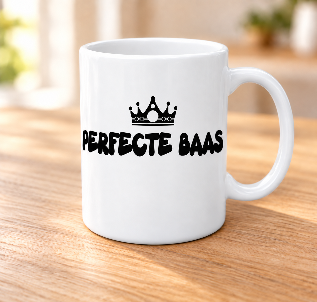 Mok "Perfecte baas" (wit)