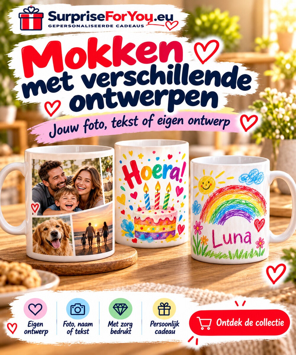 Mokken met verschillende ontwerpen