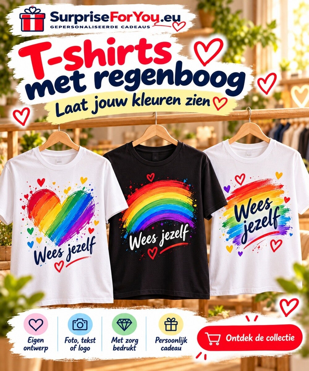 T-shirts met regenboog