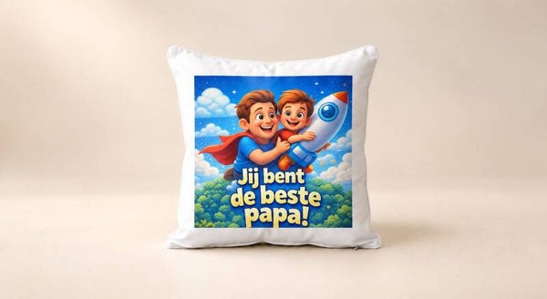 Kussen voor Vaderdag: Jij bent de beste papa!