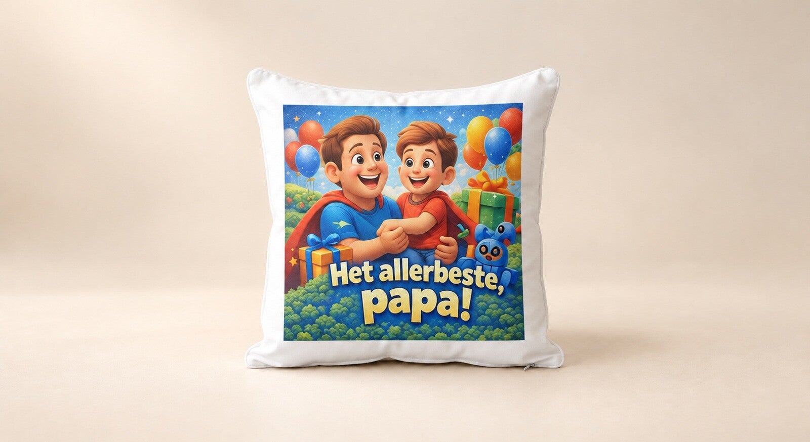 Kussen voor Vaderdag: Het allerbeste, papa! (samen)