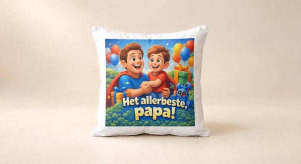 Kussen voor Vaderdag: Het allerbeste, papa! (samen)