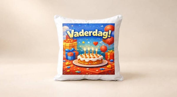 Kussen voor Vaderdag: Vaderdag! (taart)