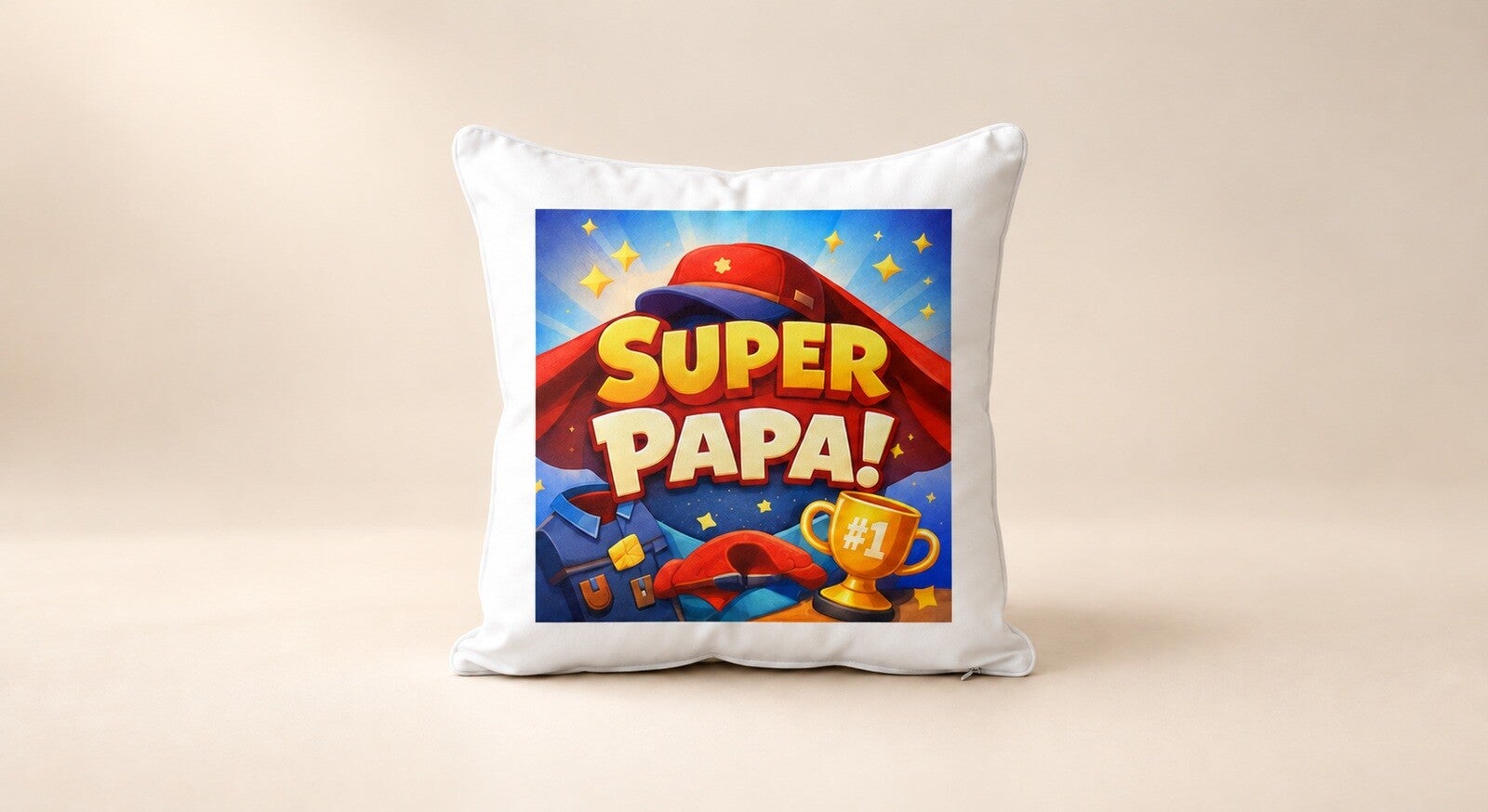 Kussen voor Vaderdag: Super Papa!