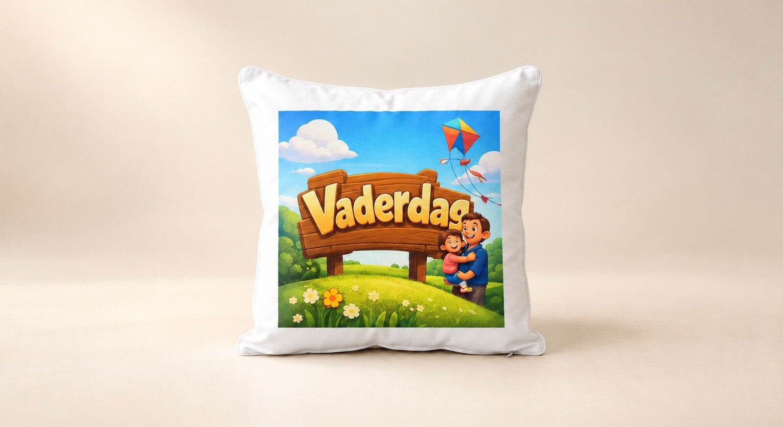 Kussen voor Vaderdag: Vaderdag! (bord)