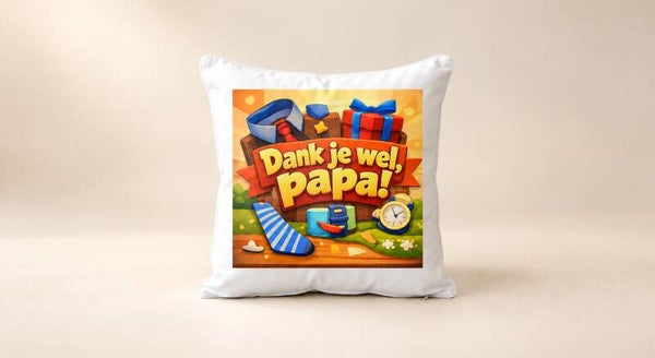 Kussen voor Vaderdag: Dank je wel, papa!