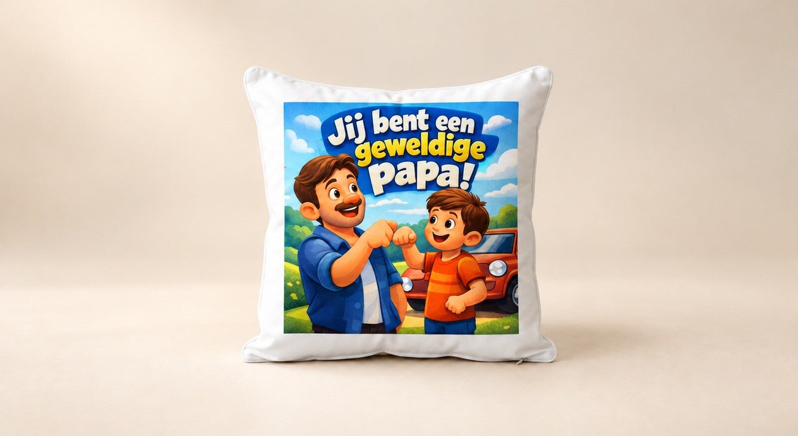 Kussen voor Vaderdag: Jij bent een geweldige papa!