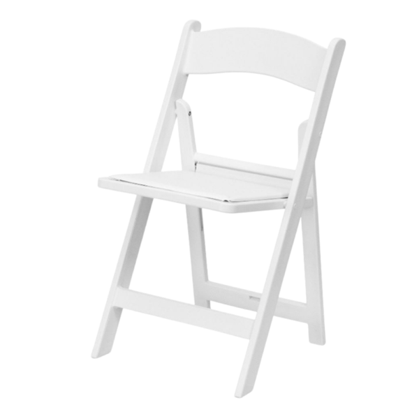 Rent Luxury White Padded Foldable Chairs (Adult Size)