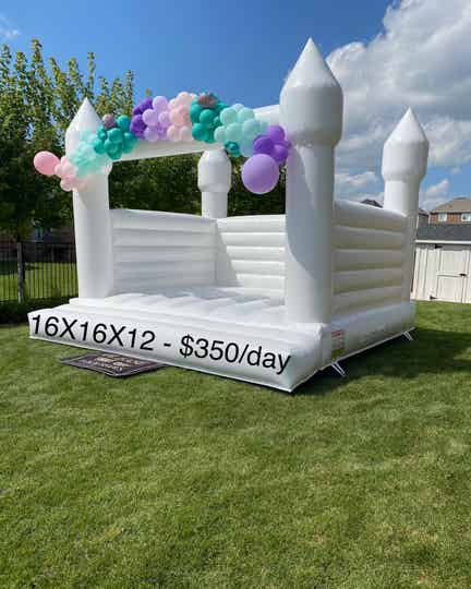 16X16X12 White Bounce Castle (All Ages)