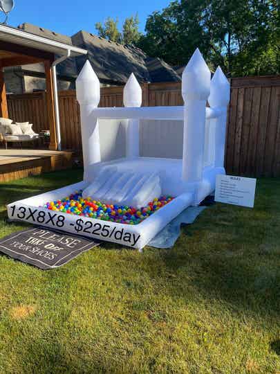 13X8X8 White Bounce Castle