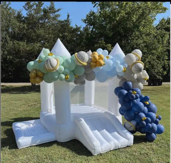 9X9X7 White Bounce Castle