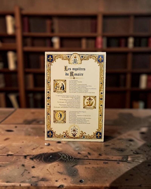 Carte de prière du Rosaire