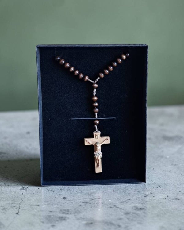 Chapelet 35cm - Bois d’olivier noir