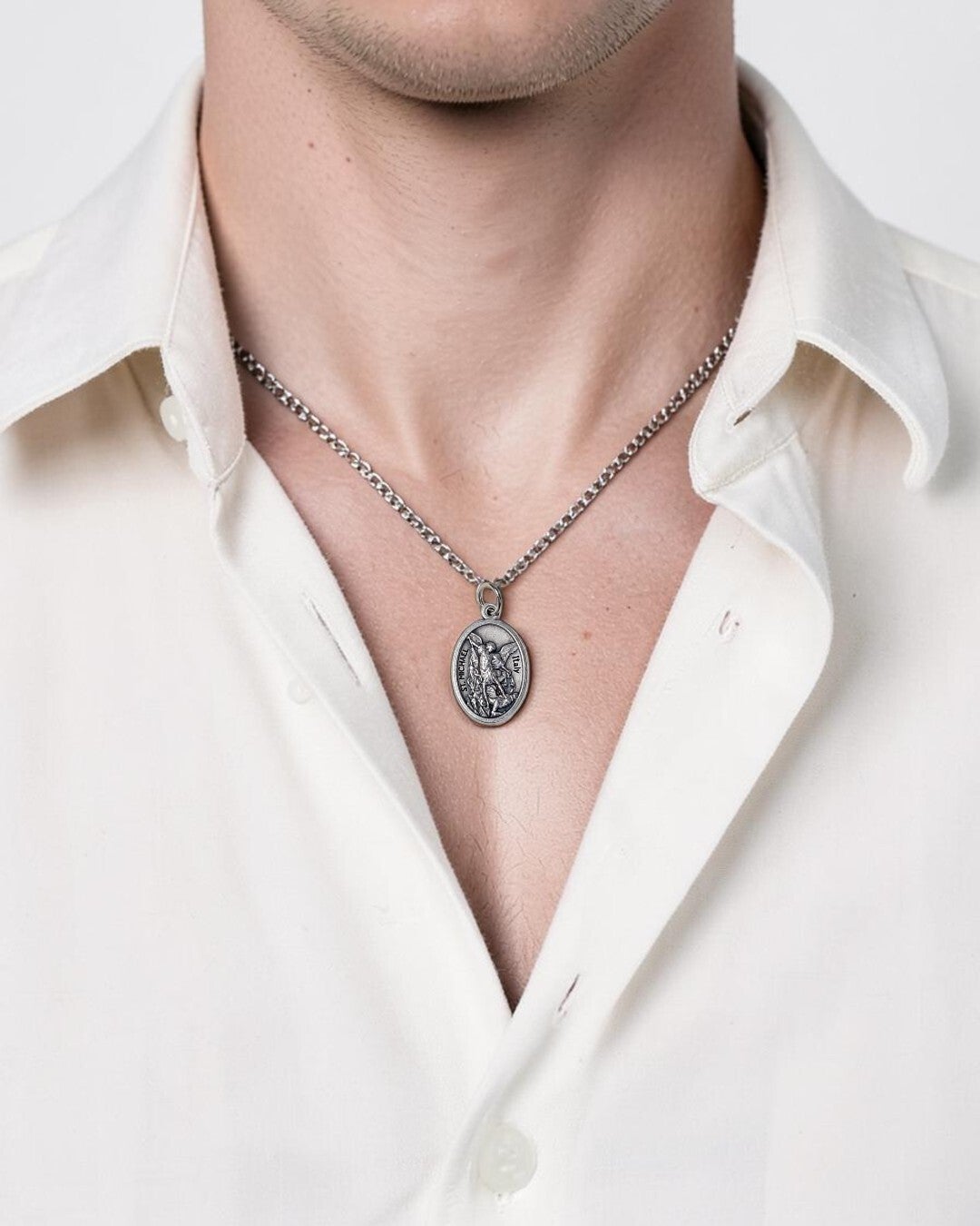Médaille St joseph - acier - 2,5cm
