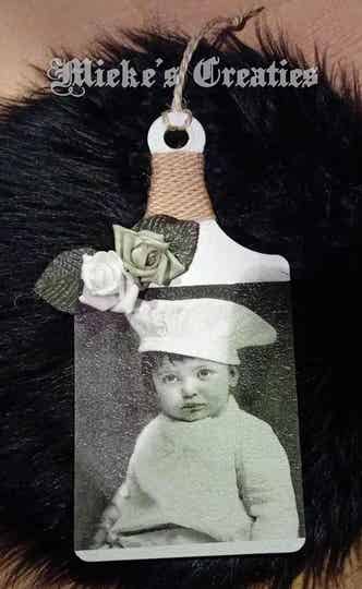 siersnijplank met baby kok