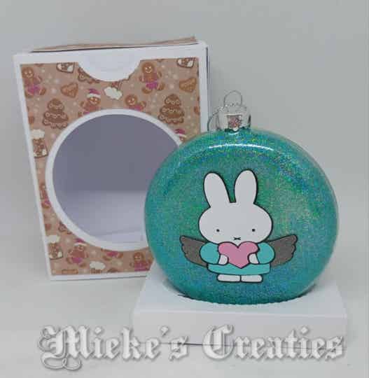 nijntje engeltje platte kerstbal