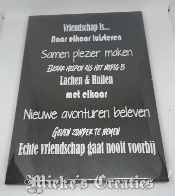 zwarte tekstbord