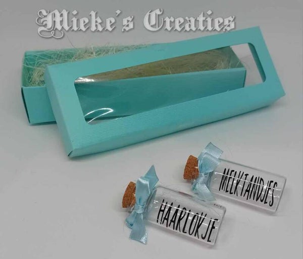 haarlokje & melktandjes flesjes set