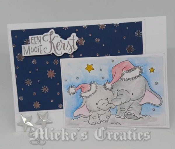 olifantjes met kerstmuts een mooie kerst