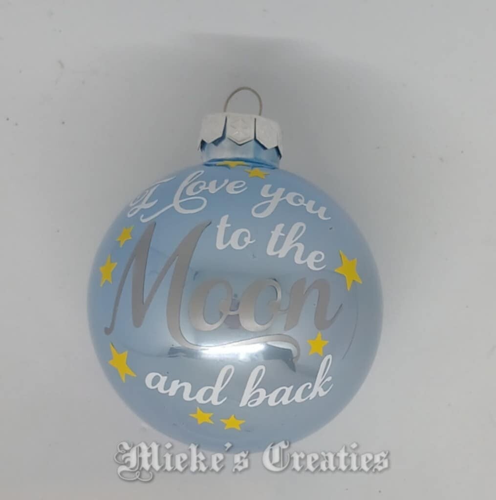 i love you to the moon and back kerstbal