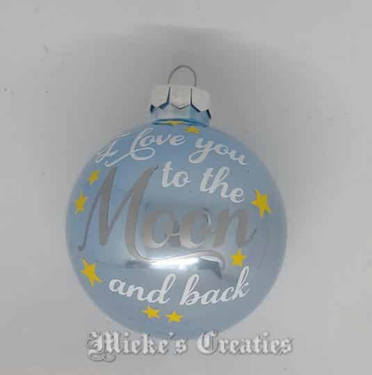 i love you to the moon and back kerstbal