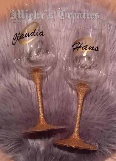 wijnglas met naam
