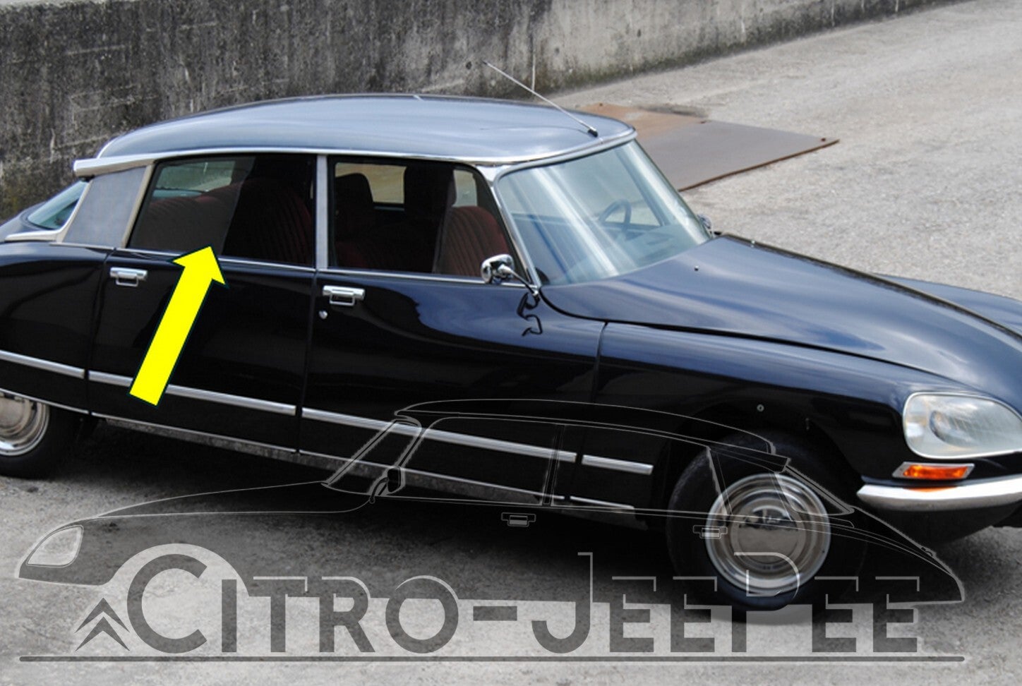 Ruit achterzijde portier Citroen Berline  (alleen afhalen)