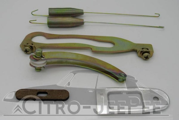 Deur Portier Deurvanger geel gepassiveerd (goudkleurig) >'69  compleet