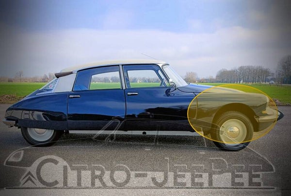 Spatbord Voorzijde  '63 - '68  Links of Rechts Polyester Berline & Break