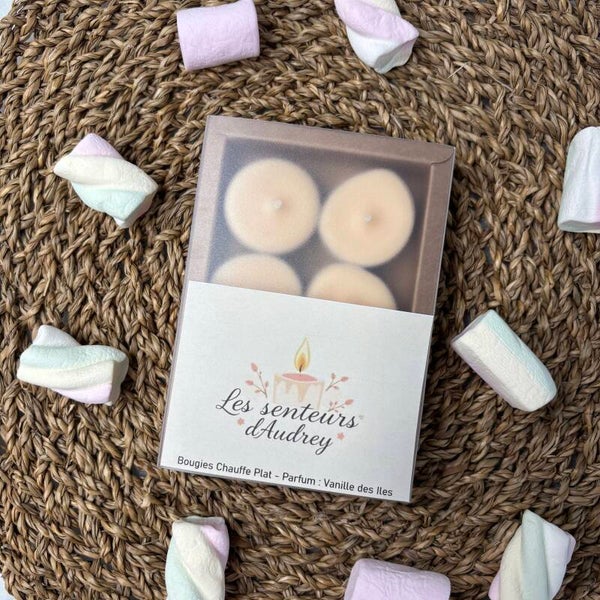 Bougies Chauffe Plat - Parfum Vanille des Îles