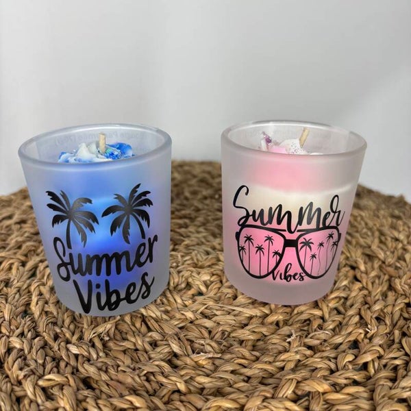 Bougie en verre Givré 70GR