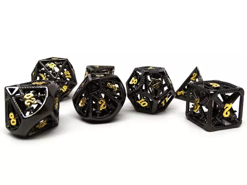 Hollow black dice