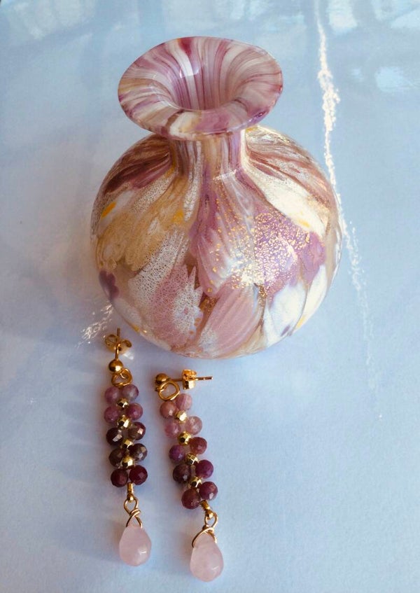 Boucles d’oreilles « La vie en rose