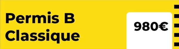 Formule classique Permis B  Boite Automatique forfait 13h