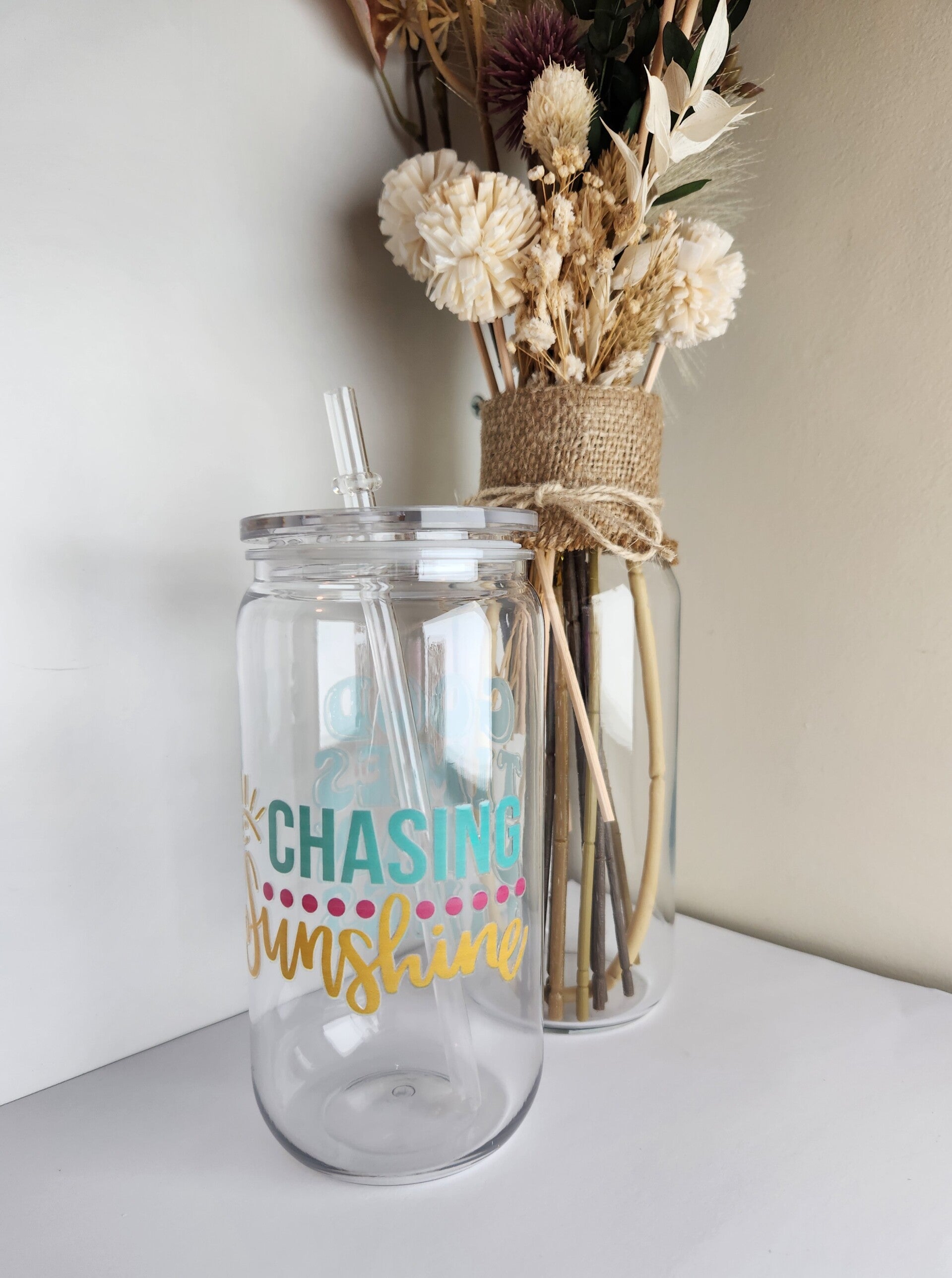 Beach theme Acrylic Tumbler