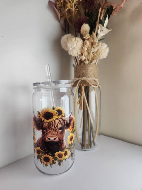 Highland Cow Acrylic Tumbler