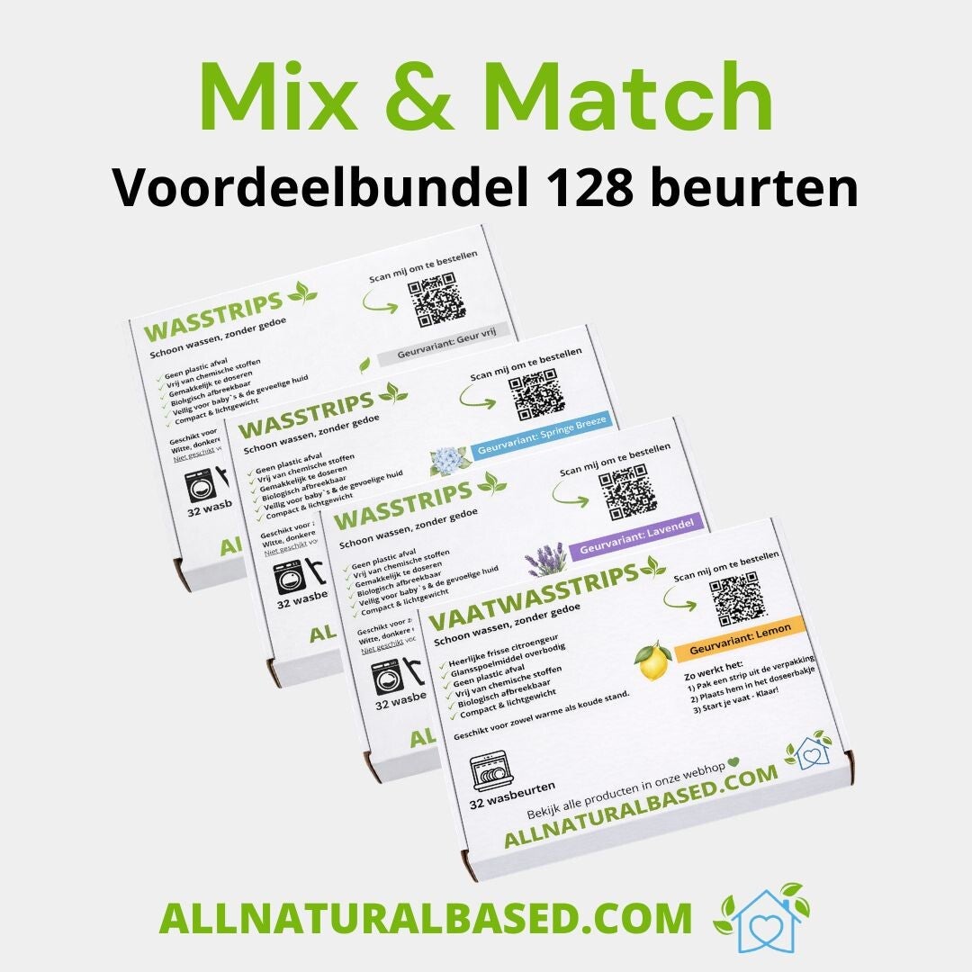 Mix & Match - 128 (vaat) wasbeurten.