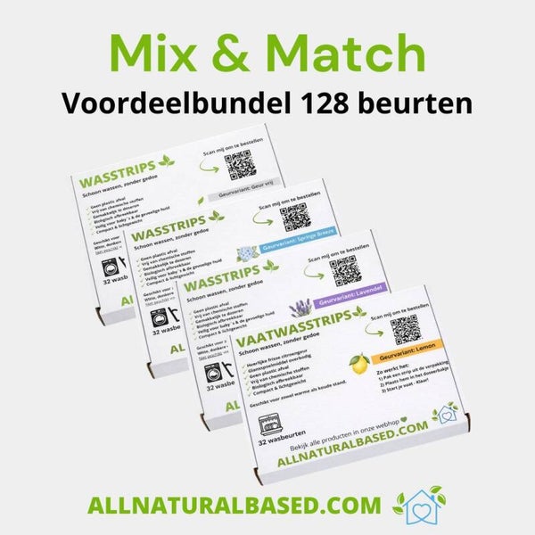Mix & Match - 128 (vaat) wasbeurten.